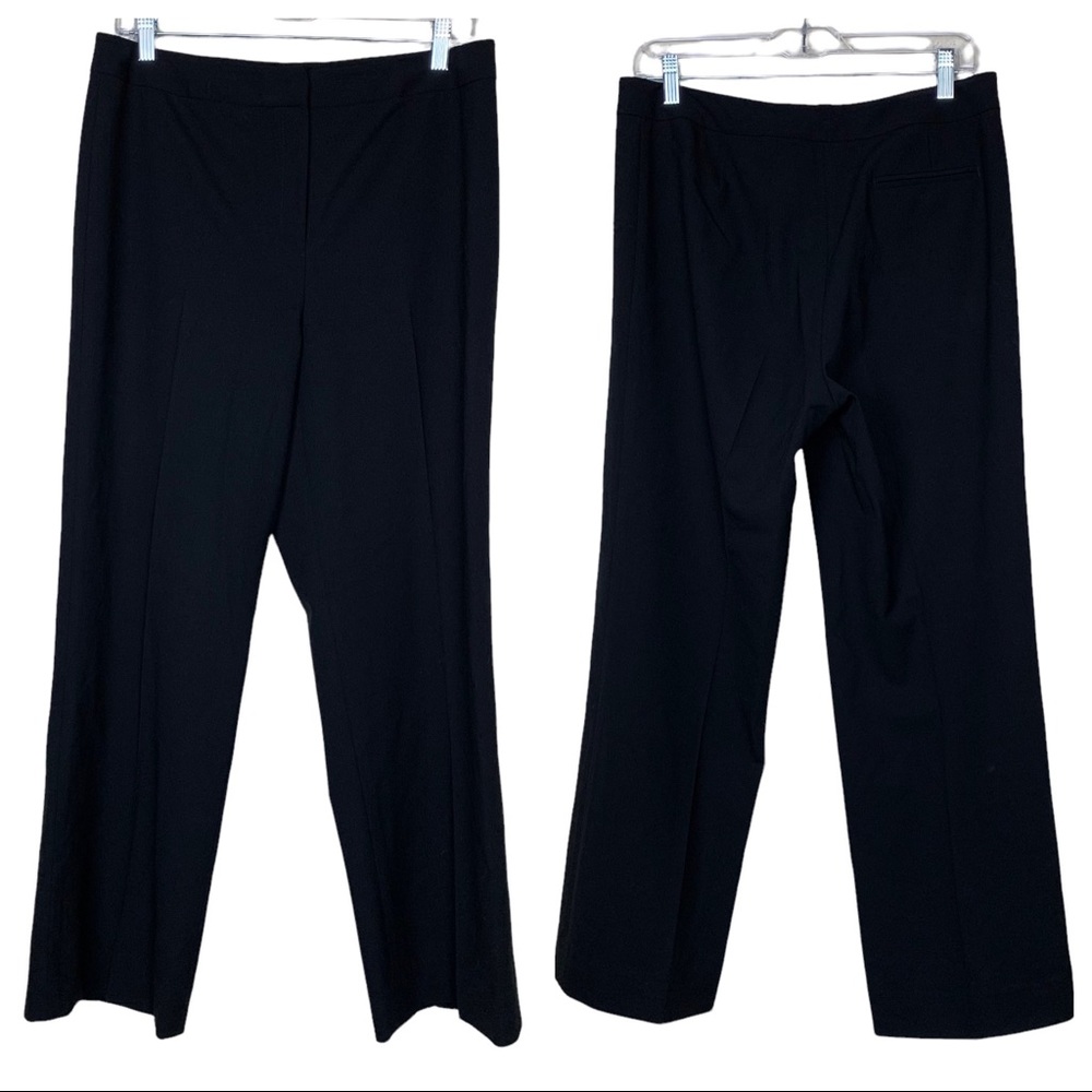 Lafayette 148 Black Wool Straight Leg Career Professional Trouser Pants Size 10